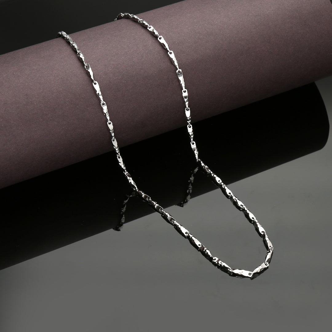 Links and Shine Mens Silver Chain