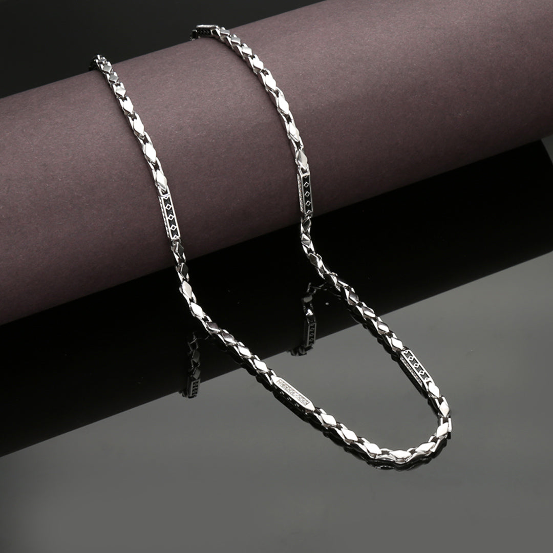 Real Link Mens Silver Chain