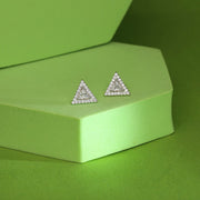 Pure Triangles Silver Stud Earrings