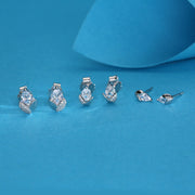 Blooming Stone Silver Earring Set Earrings