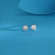 Quatrefoil Ikigai Silver Stud Earrings