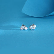TriElement Silver Stud Earrings
