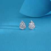Frost Drop Silver Stud Earrings