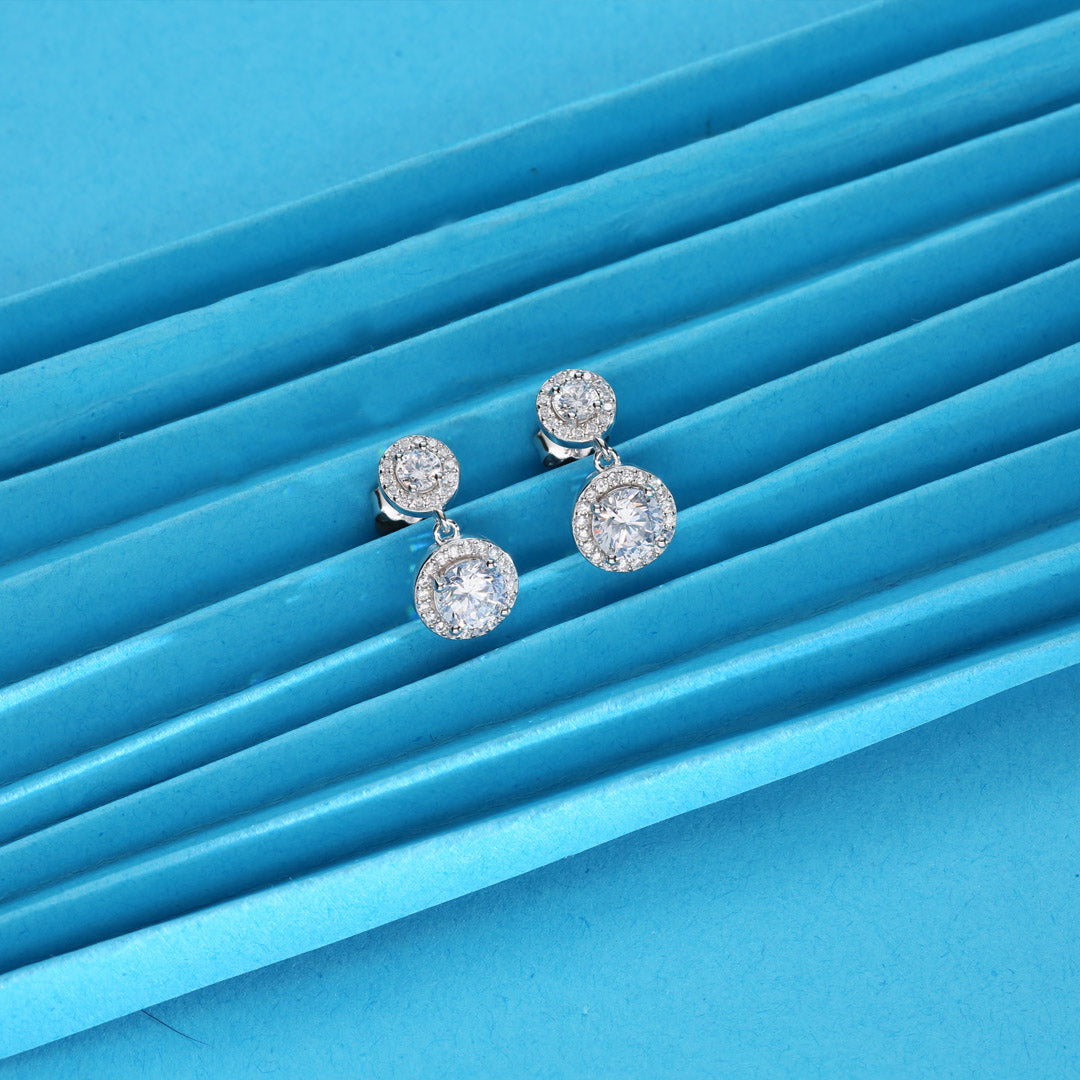 Pure Grace Silver Drops & Dangler Earrings