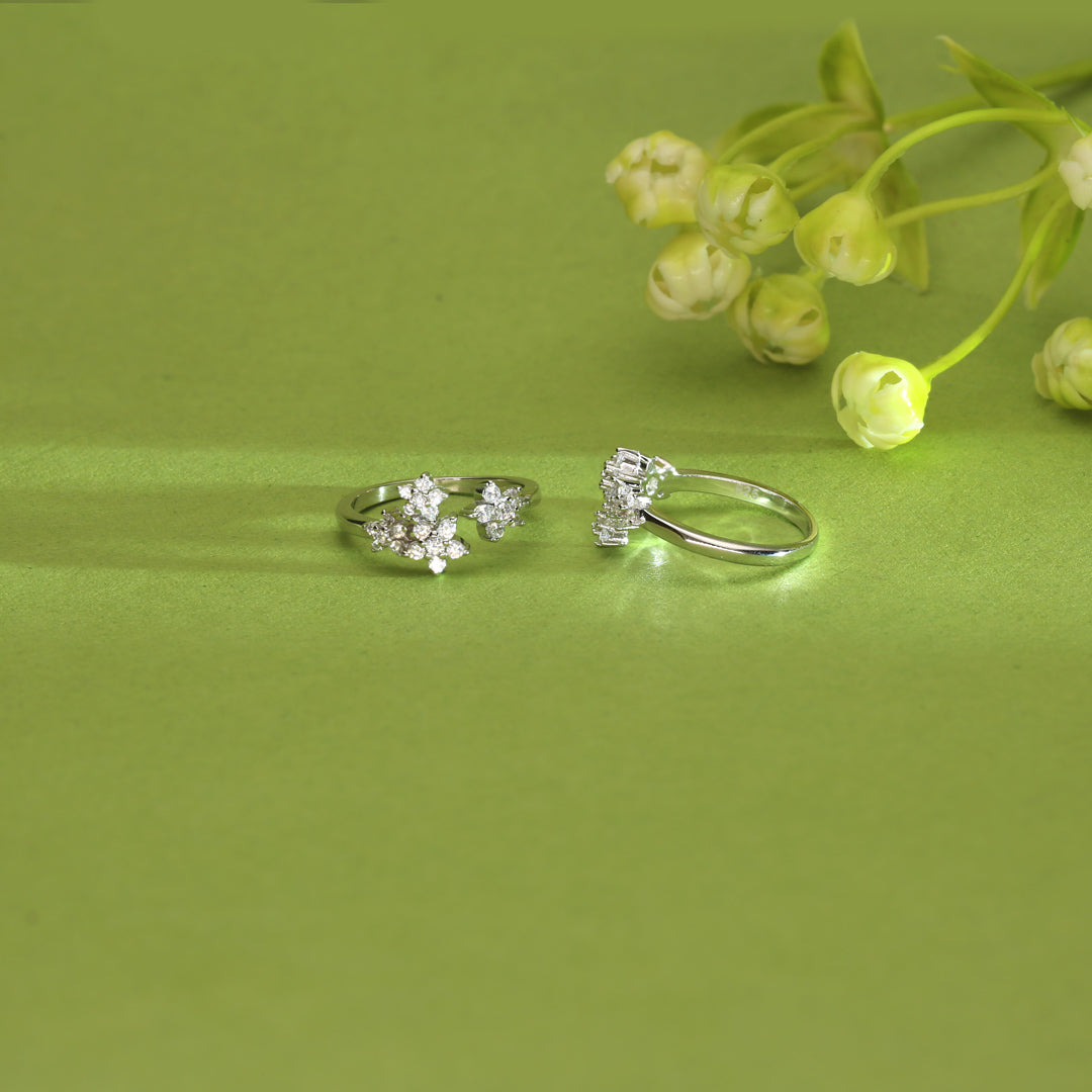 Floral Bouquet Silver Jodvi