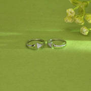 Modern Triangles Silver Jodvi