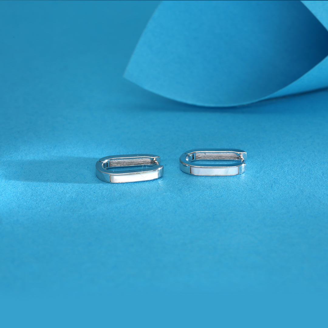 Pure Link Silver Hoops Earrings