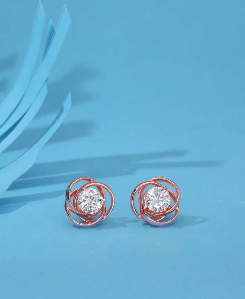Swirl Symphony Silver Earrings