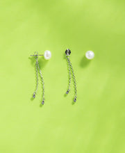 Shimmering Silver Drop Earrings For A Night Out