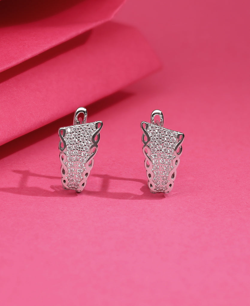 Silky Shimmer Silver Earrings