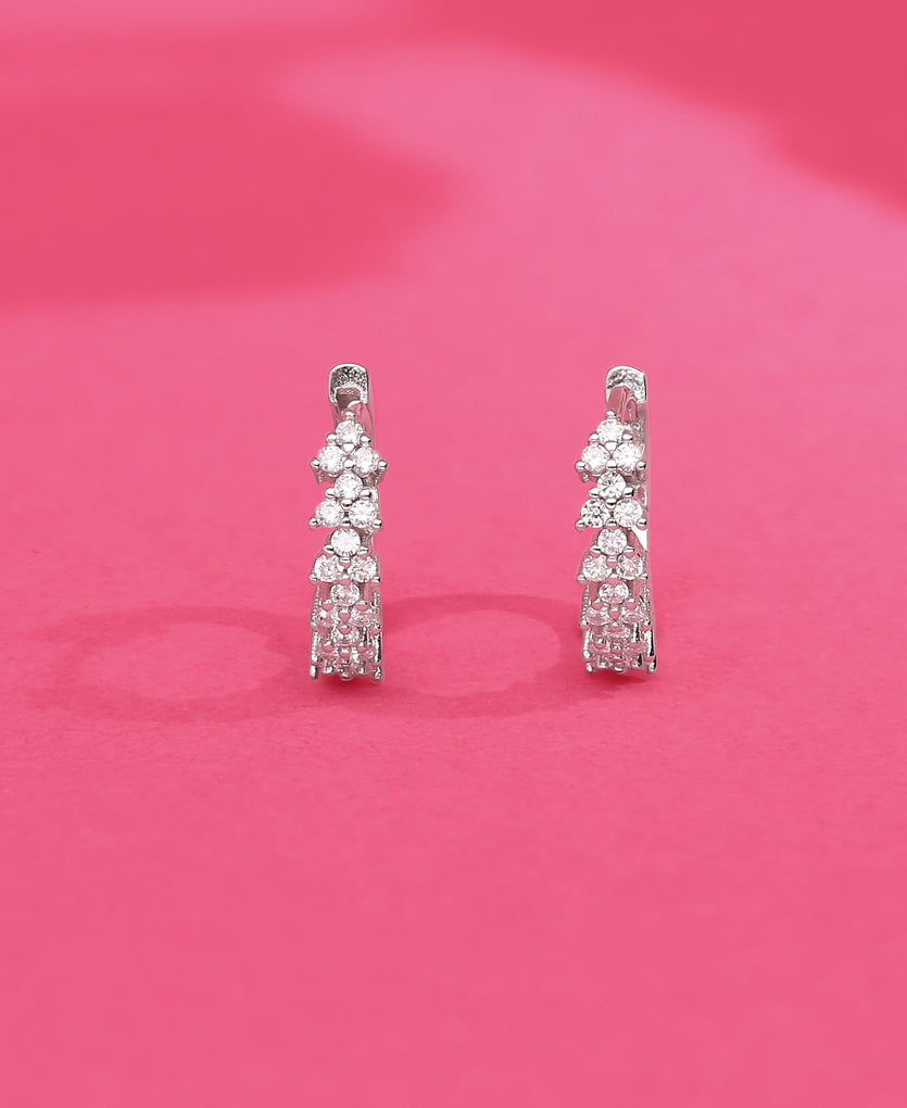 Serene Shimmer Silver Earrings