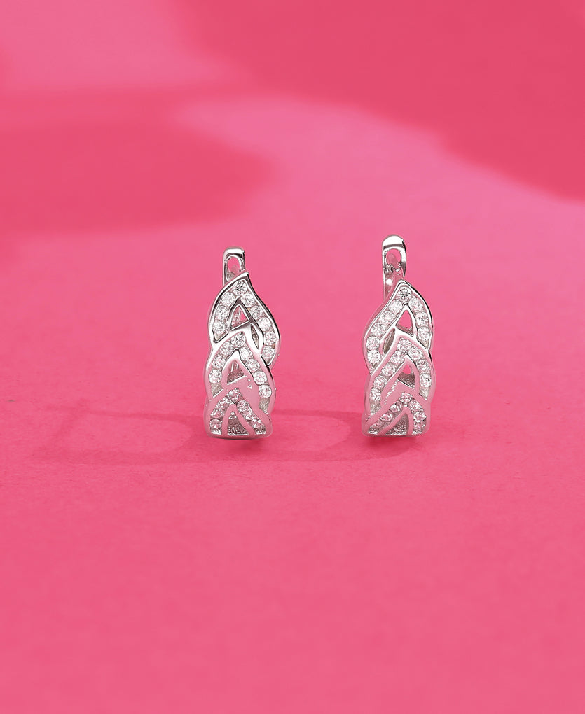 Twinkling Tassle Silver Earrings