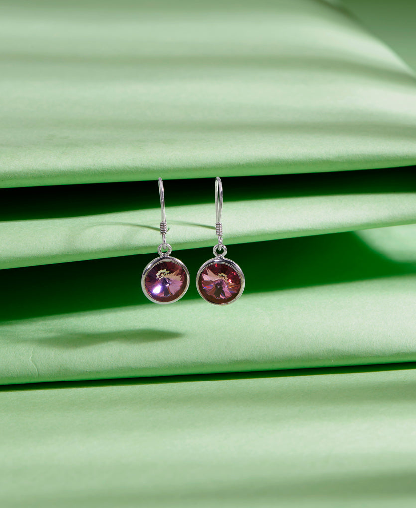 Radiant Nocturne Fishhook Silver Earring