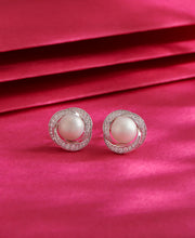 Pearl Solitude Silver Earring