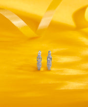 Sculpted Solitude Latch Back Silver Earring