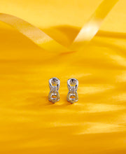 Infinity Loop Latch Back Silver Earring