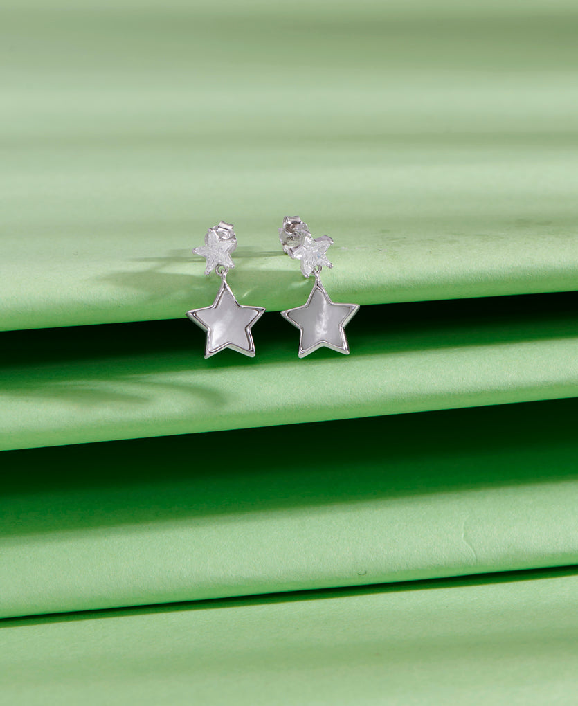 Starlit Gem Melody Silver Earring