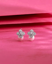 Whimsical Flower Silver Earring