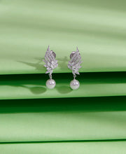 Whimsical Pearl Silver Earring