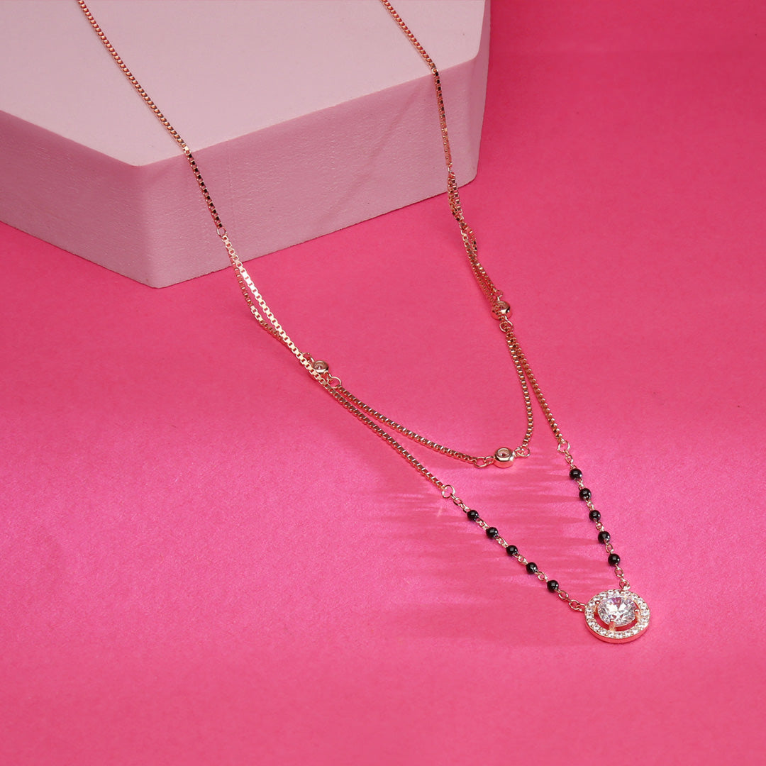 Stone Set Silver Mangalsutra