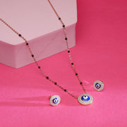 Nazar amulet Silver Mangalsutra Set