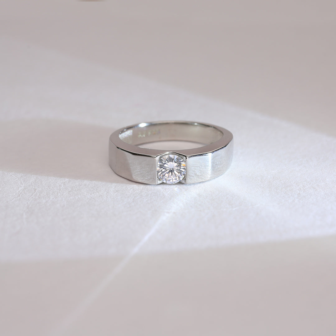 Subtle Strength Mens Silver Ring