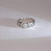 Shiny Circle Mens Silver Ring