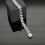 Patterns of Grace Mens Silver Bracelet