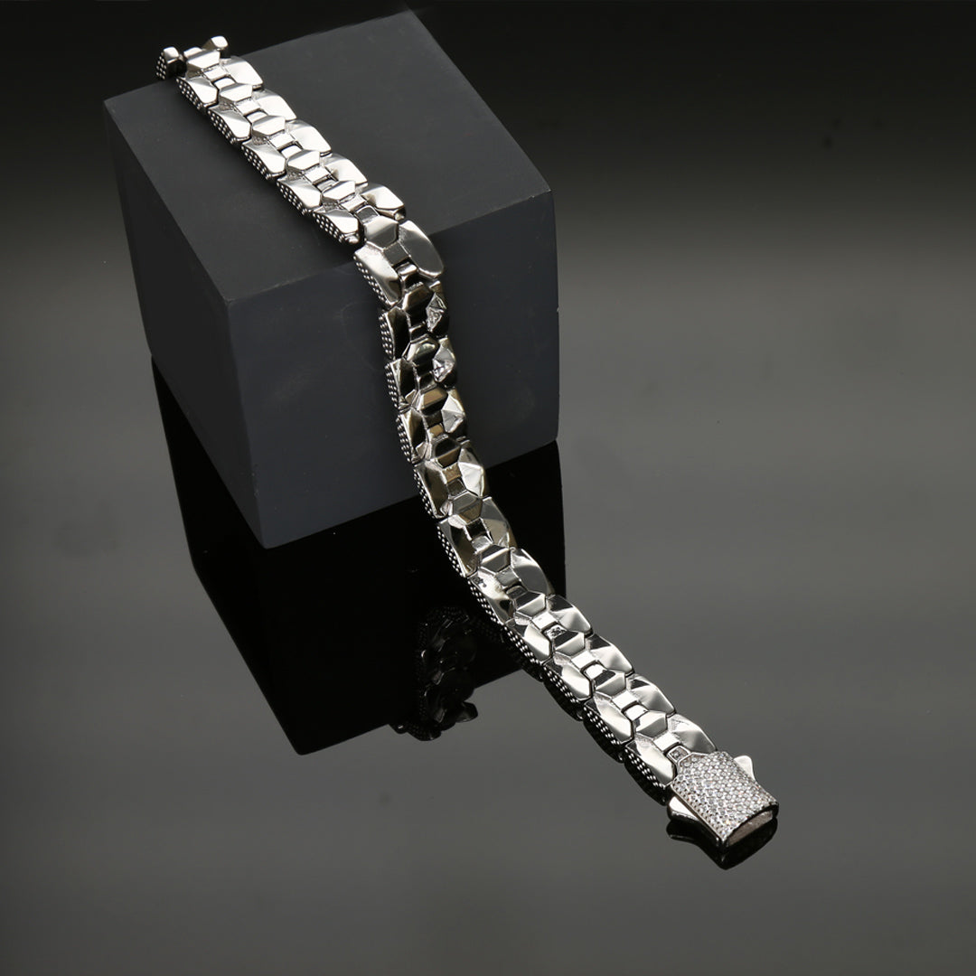 Patterns of Purpose Mens Silver Bracelet