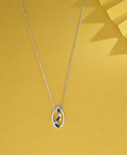 Peacock Motif Silver Necklace