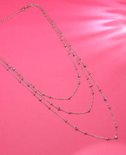 Sterling Silver Evil Eye Necklace With Multi-Layered Chains