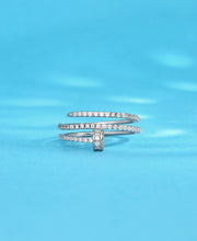 Sparkling Aurora Silver Ring