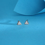 Pure Triads Rose Gold Stud Earrings
