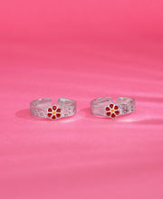 Precious Bloom Silver Toe Ring