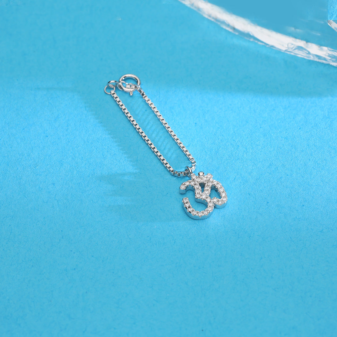 Om Amulet Silver Watch charms
