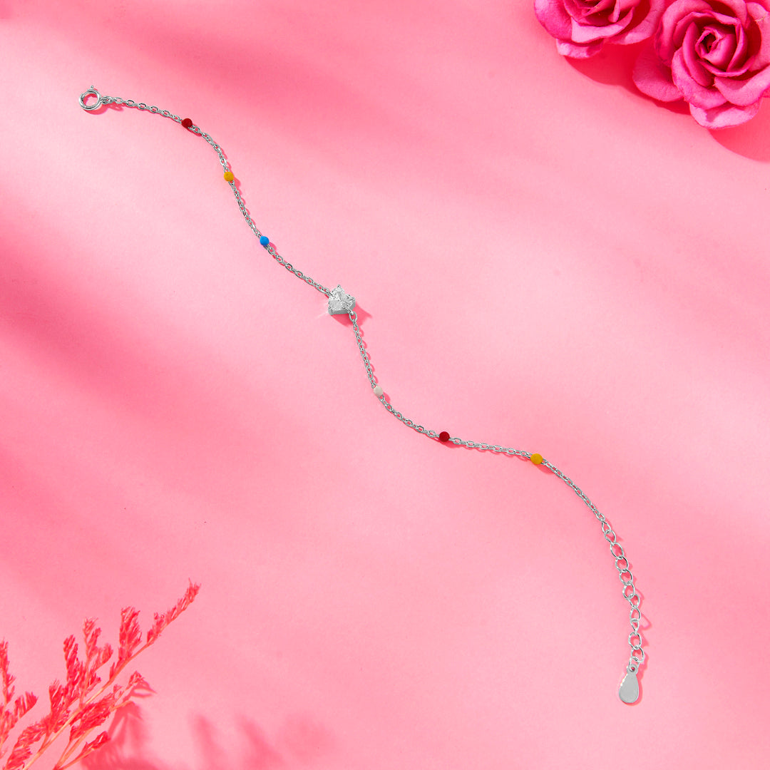 Sweetheart Tune 925 Silver Bracelet For Woman