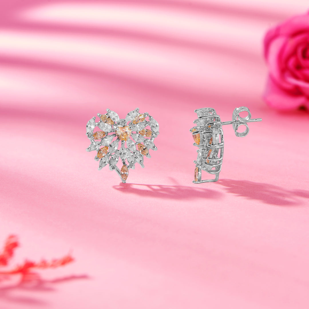 Starlight Hearts 925 Silver Earring For Woman