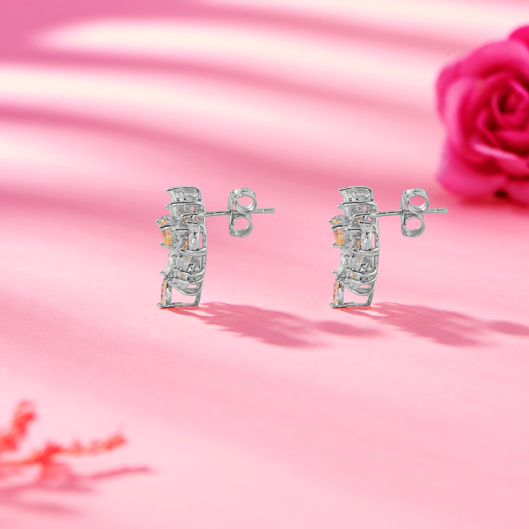 Starlight Hearts 925 Silver Earring For Woman