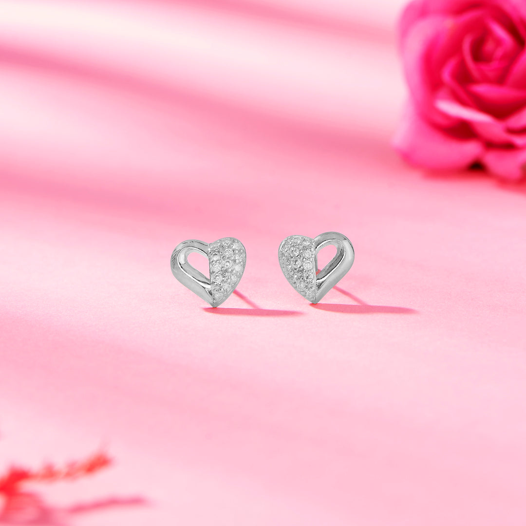 Vibrant Heart 925 Silver Earring For Woman