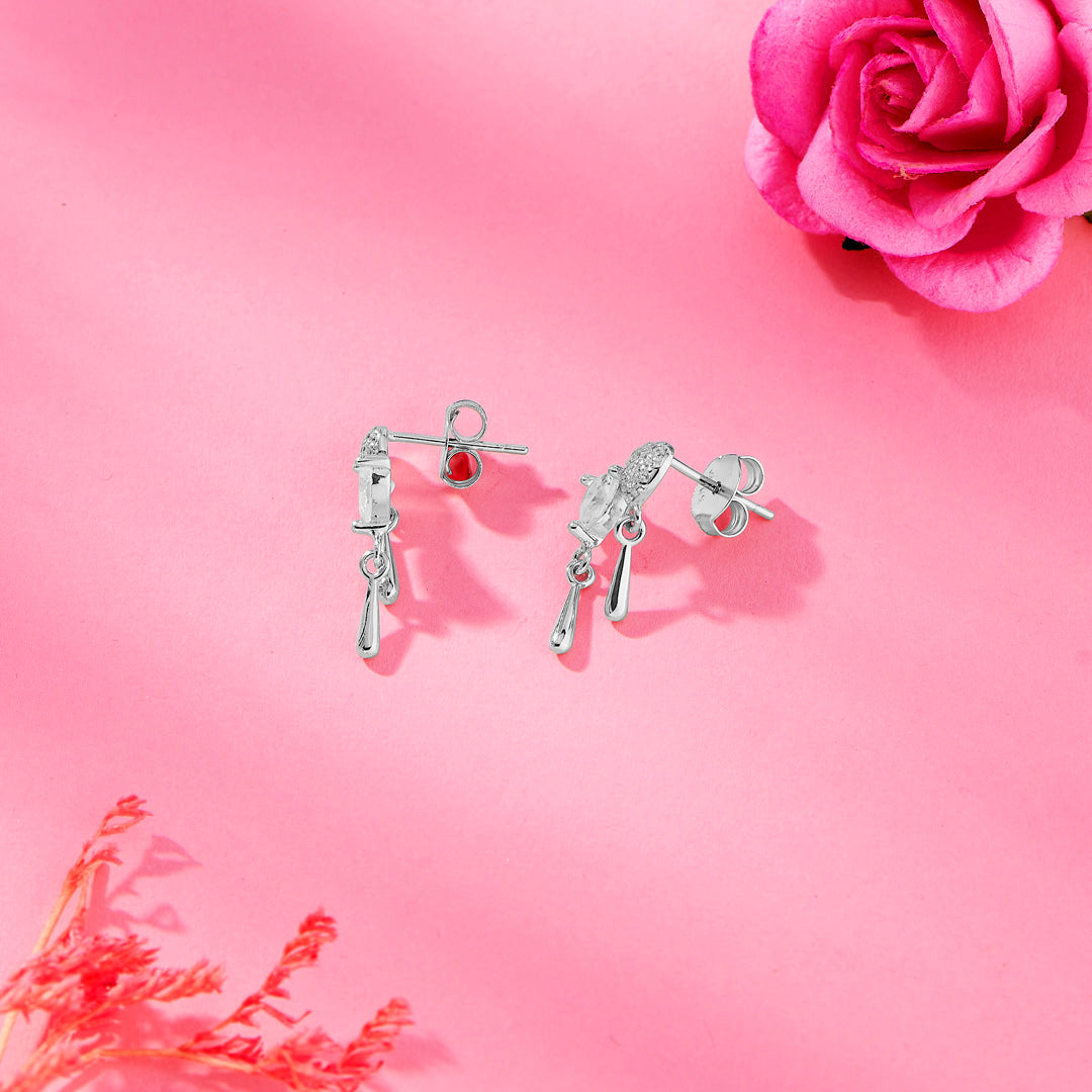 Flawless Heart Silver Earring For Woman