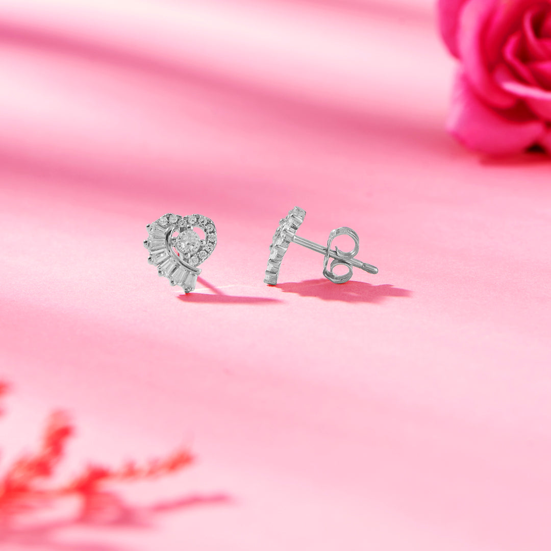 Flawless Heart 925 Silver Earring For Woman
