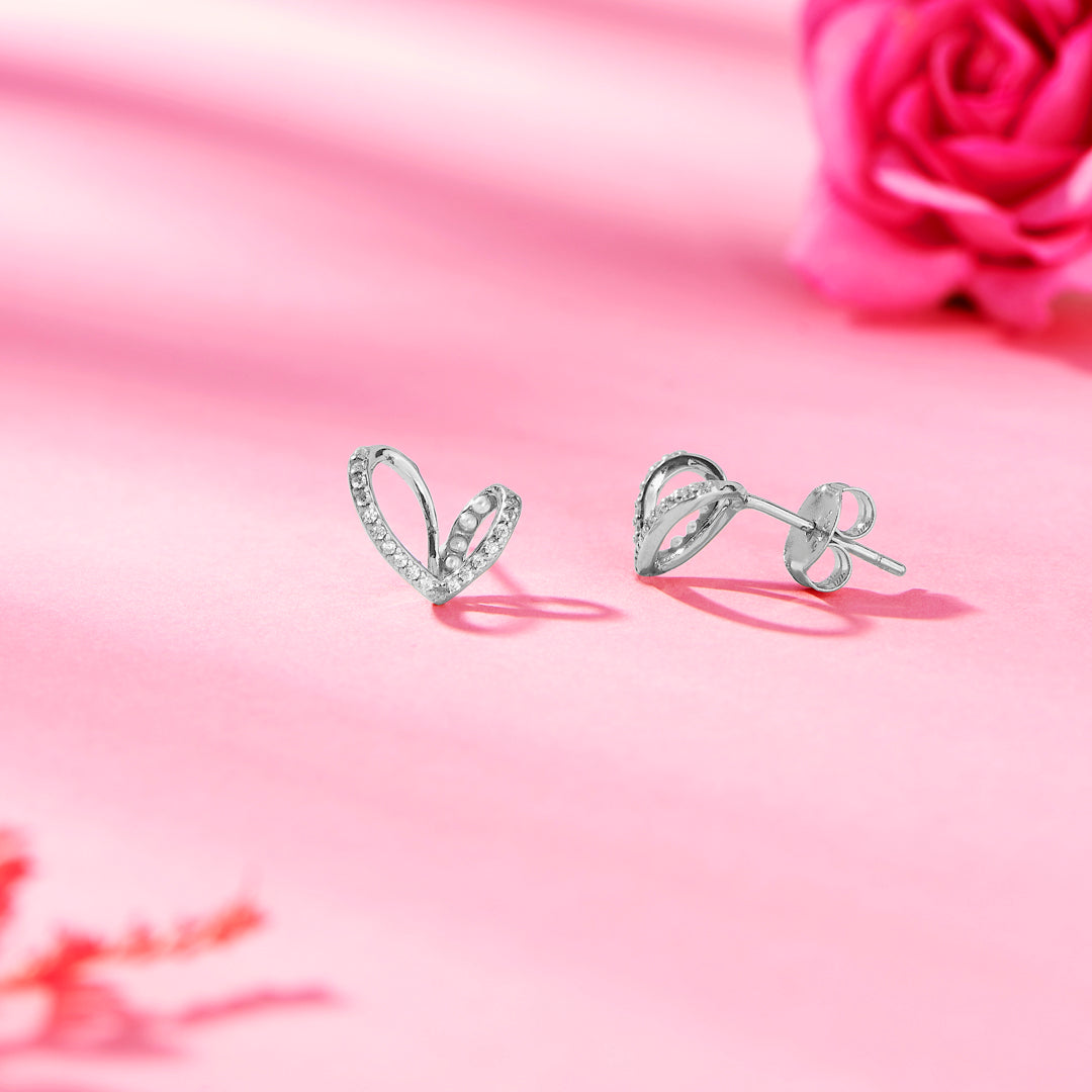 Whispering Valentine 925 Silver Earring For Woman