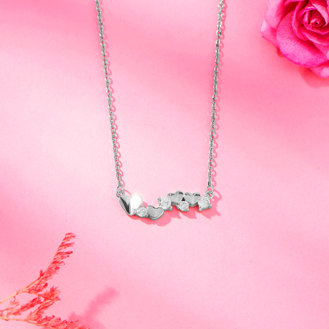 Echo of Love 925 Silver Necklace For Woman