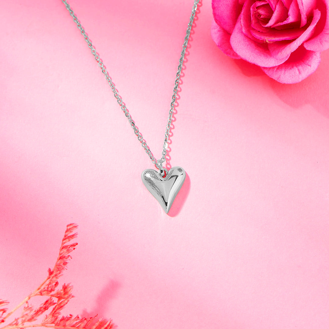 Pearl Heart Combo 925 Silver Necklace For Woman