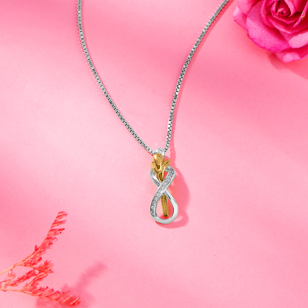 Valentine’s Infinity 925 Silver Necklace For Woman