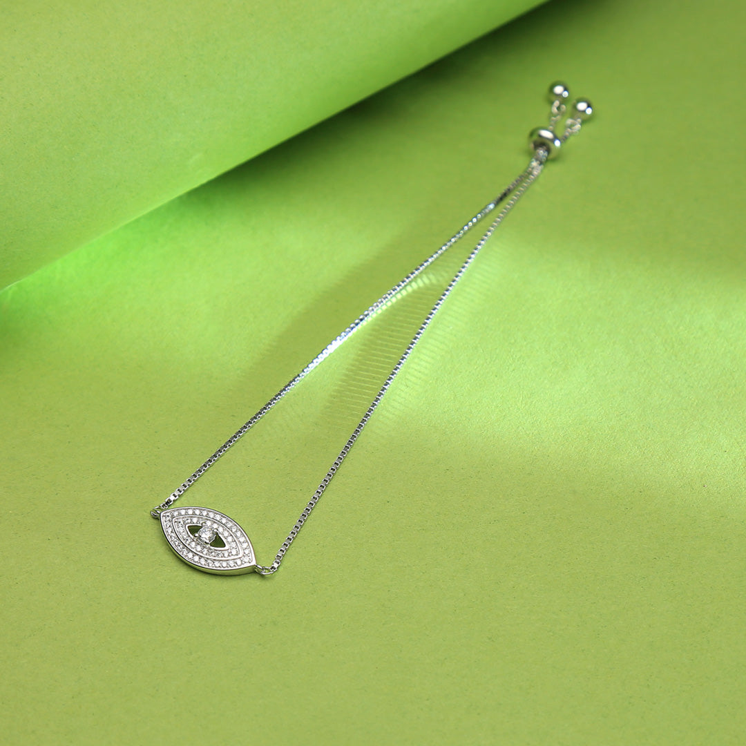 Eye of Protection Charm Silver Bracelets