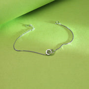 Linked Circles Adjustment Silver Bracelets