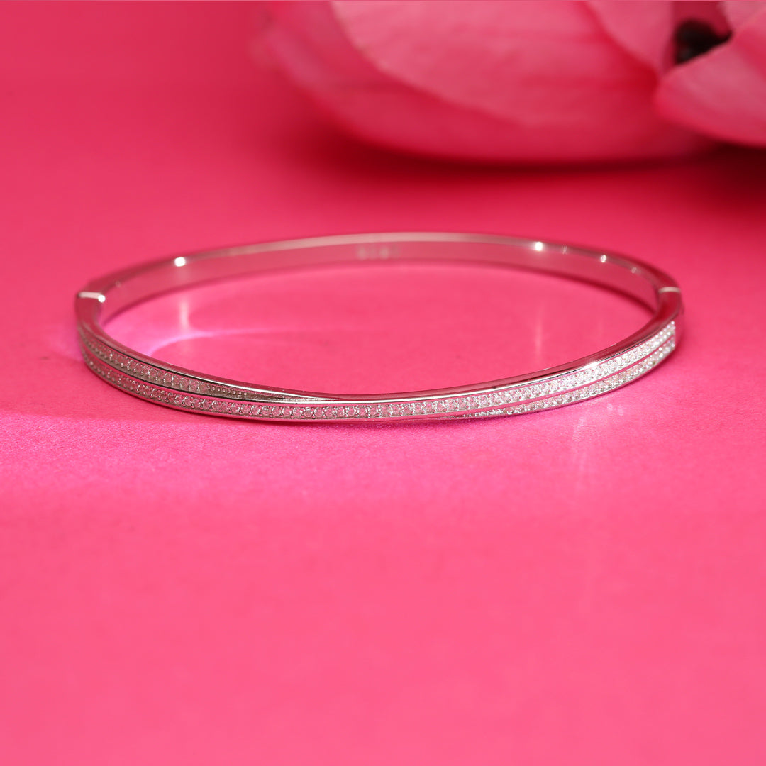 Interlinked Oval Silver Bracelets