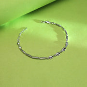 Minimal Silver Elephant Link Bracelet