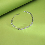 Hexagonal Studs Flexible Silver Bracelets